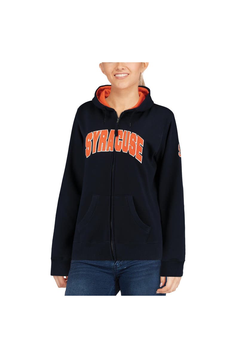 COLOSSEUM Women's Stadium Athletic Navy Syracuse Orange Arched Name Full-Zip Hoodie, Alternate, color, Navy