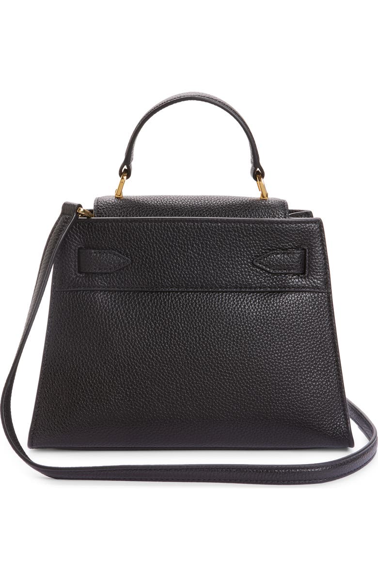 Veronica Beard Dash Leather Top Handle Bag, Alternate, color, Black