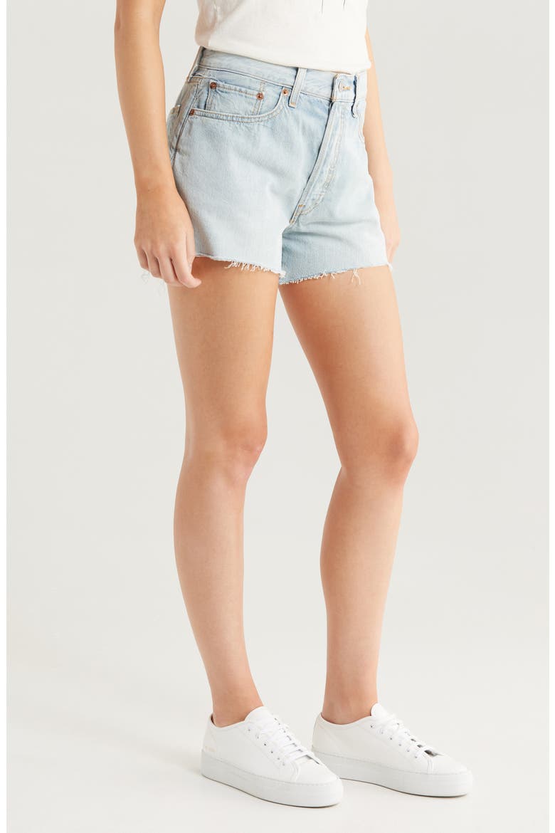 The Easy Rider High Waist Cutoff Denim Shorts, Alternate, color, CIELITO