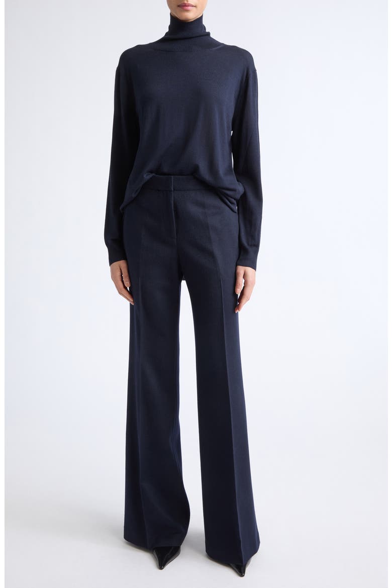 Merino Wool Stand Collar Sweater, Alternate, color, INK