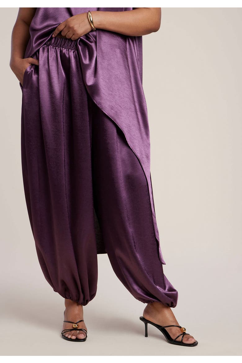 Satin Balloon Pant, Alternate, color, WINTER BLOOM