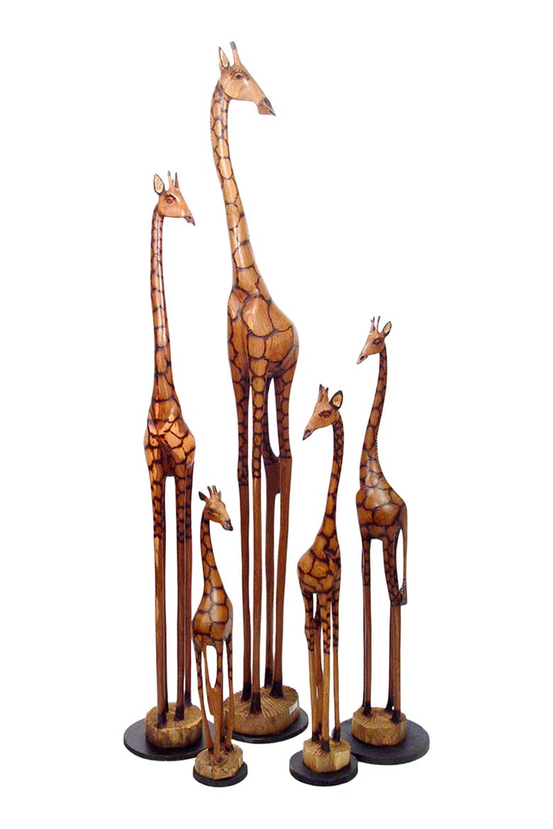 16' Olivewood Giraffe, Alternate, color, Brown