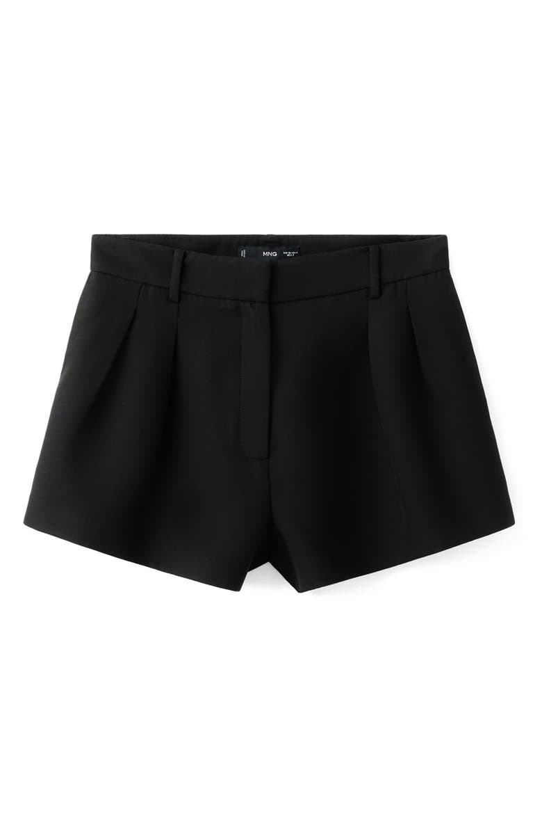 MANGO Pleated High Waist Shorts, Alternate, color, 