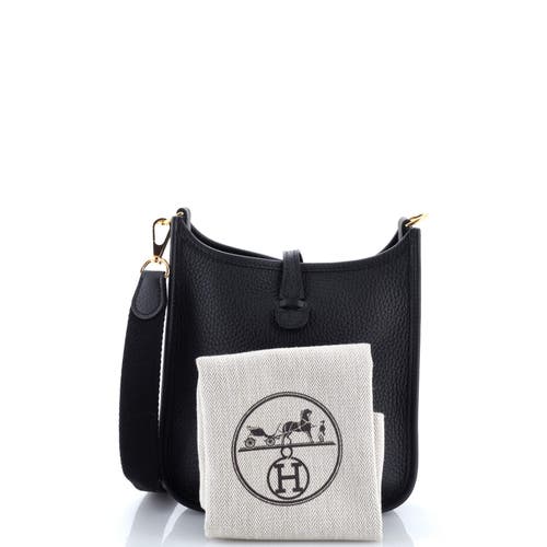 Pre-owned Hermes Hermes Evelyne Bag Gen Iii Clemence Tpm In Black