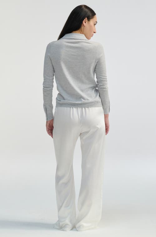 Almina Concept Button Up Knit Top In Grey