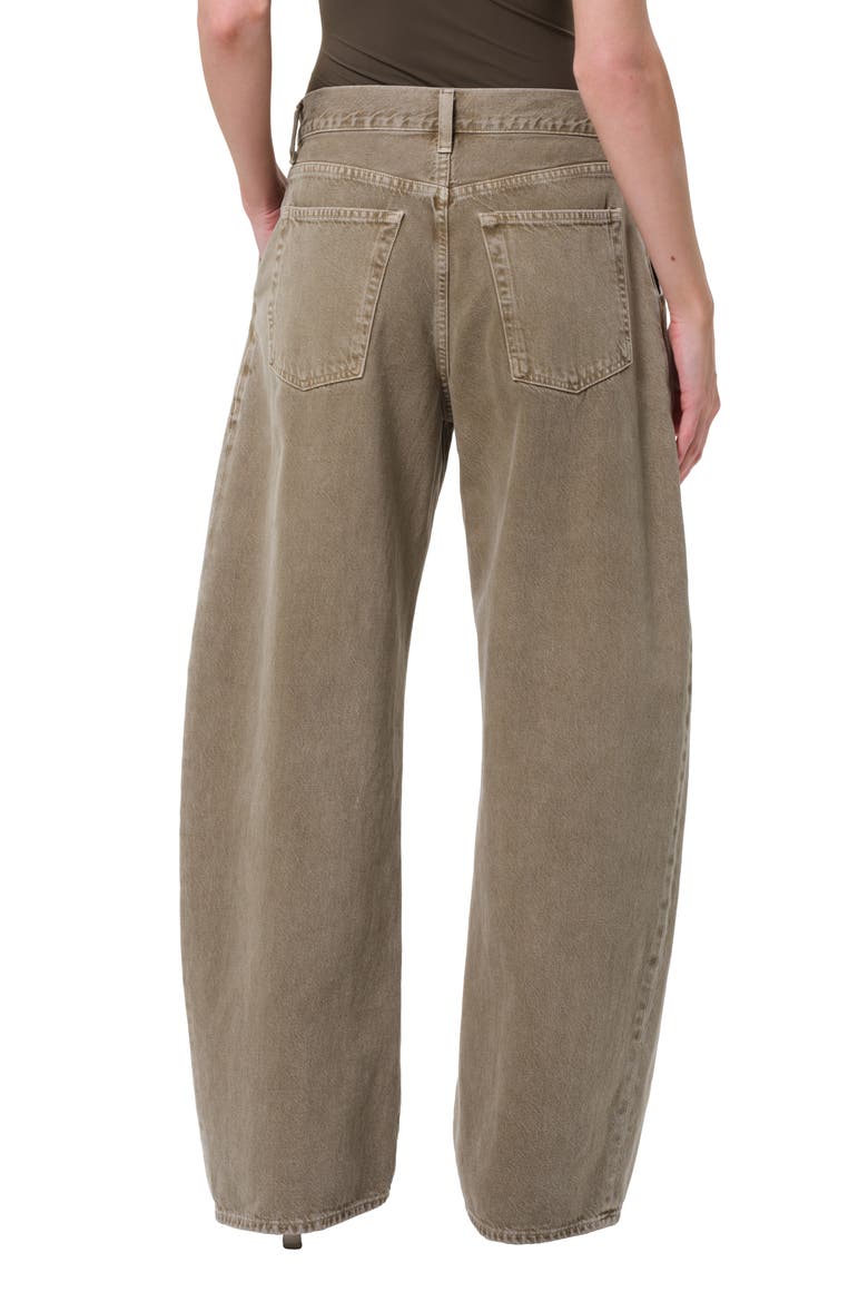 Sefton Pleated High Waist Barrel Jeans, Alternate, color, CHOLLA