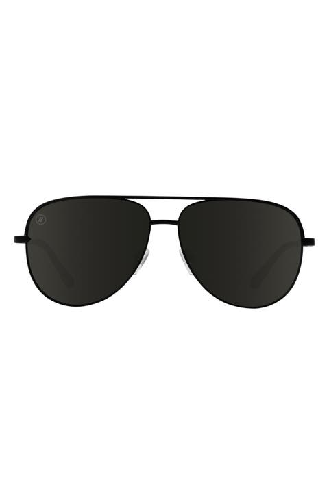 60.5mm Shadow Polarized Aviator Sunglasses