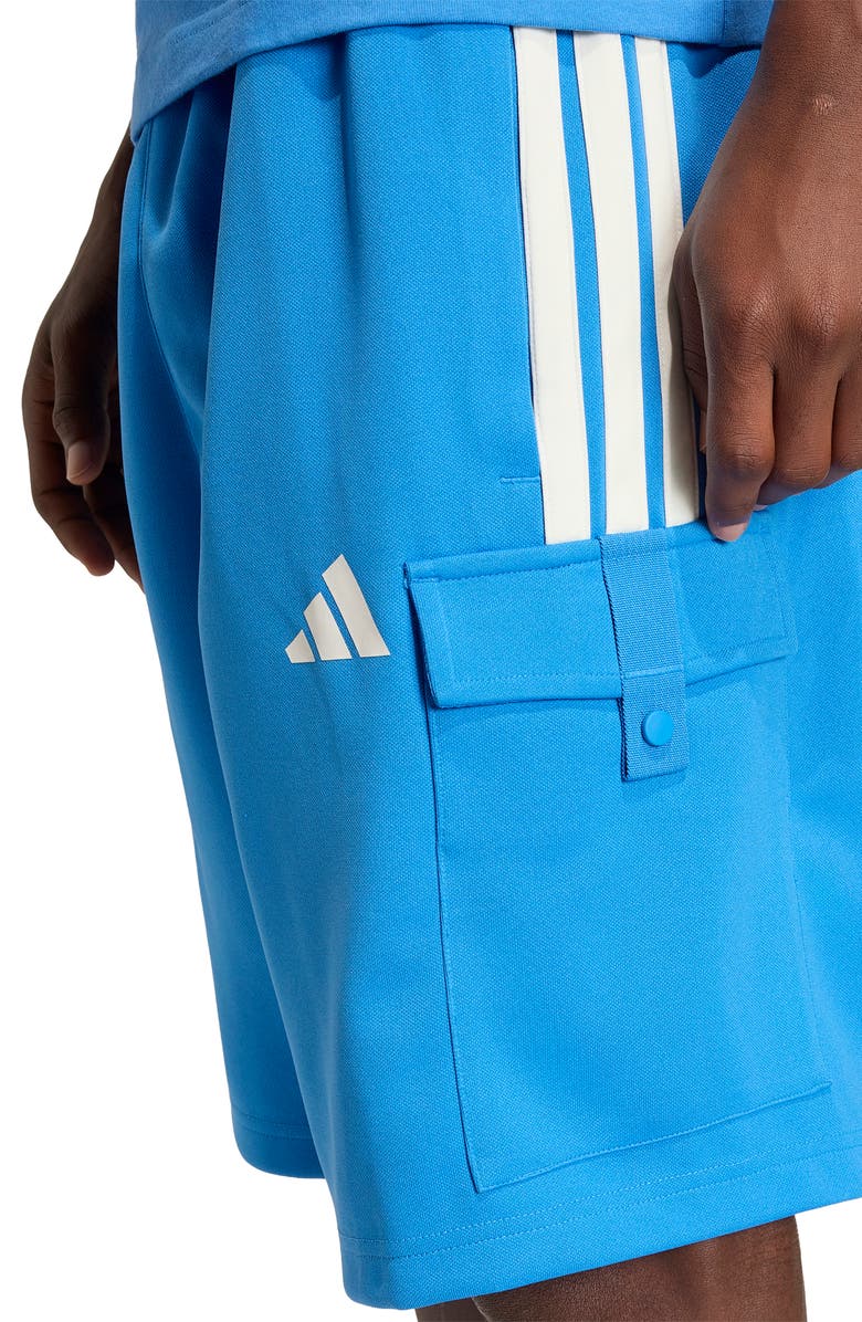 adidas Tiro Recycled Polyester Cargo Shorts, Alternate, color, Ray Blue/ Off White/