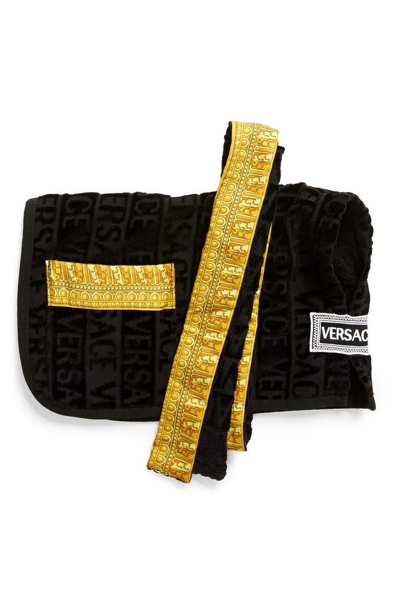 Versace Barocco Terry Dog Robe, Main, color, 