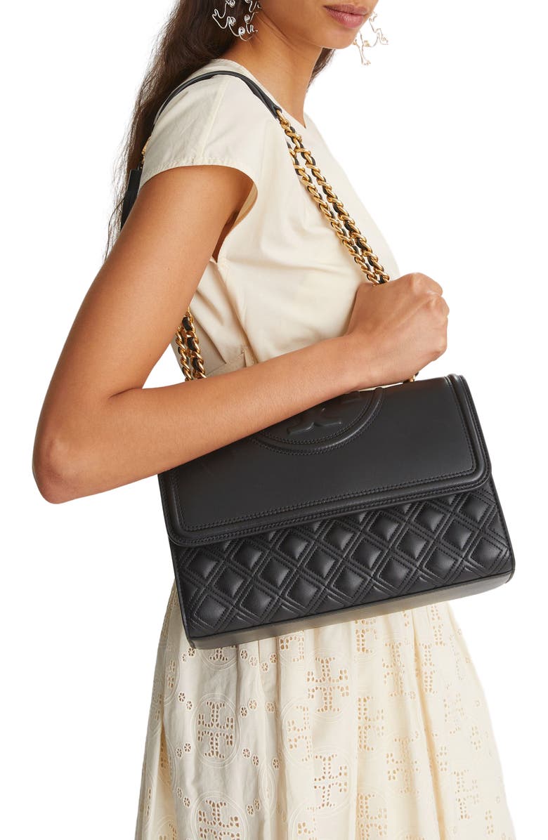 Tory Burch Fleming Leather Convertible Shoulder Bag, Alternate, color,