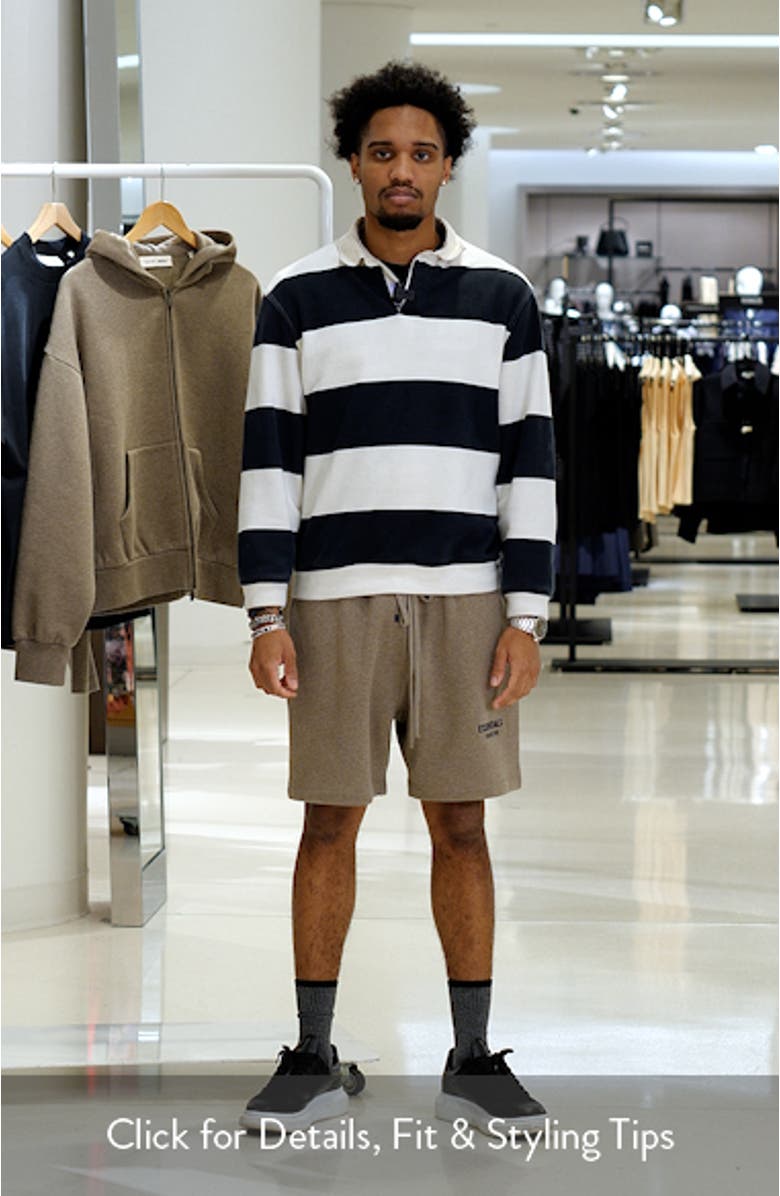 Classic Cotton Blend Fleece Soccer Sweat Shorts, sales video thumbnail