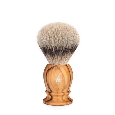 Classic Small Olive Wood Silvertip Badger Shaving Brush