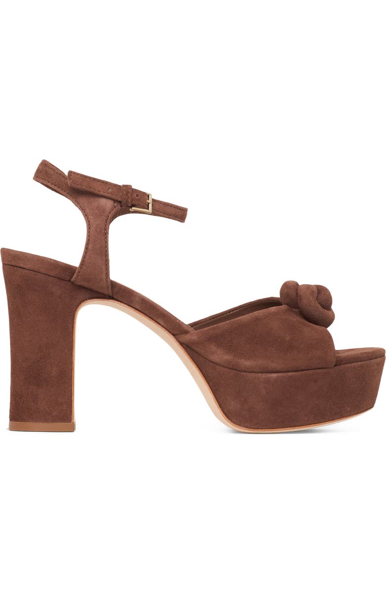 Cinq à Sept Arianna Suede Platform Sandal, Alternate, color, Dark Sepia