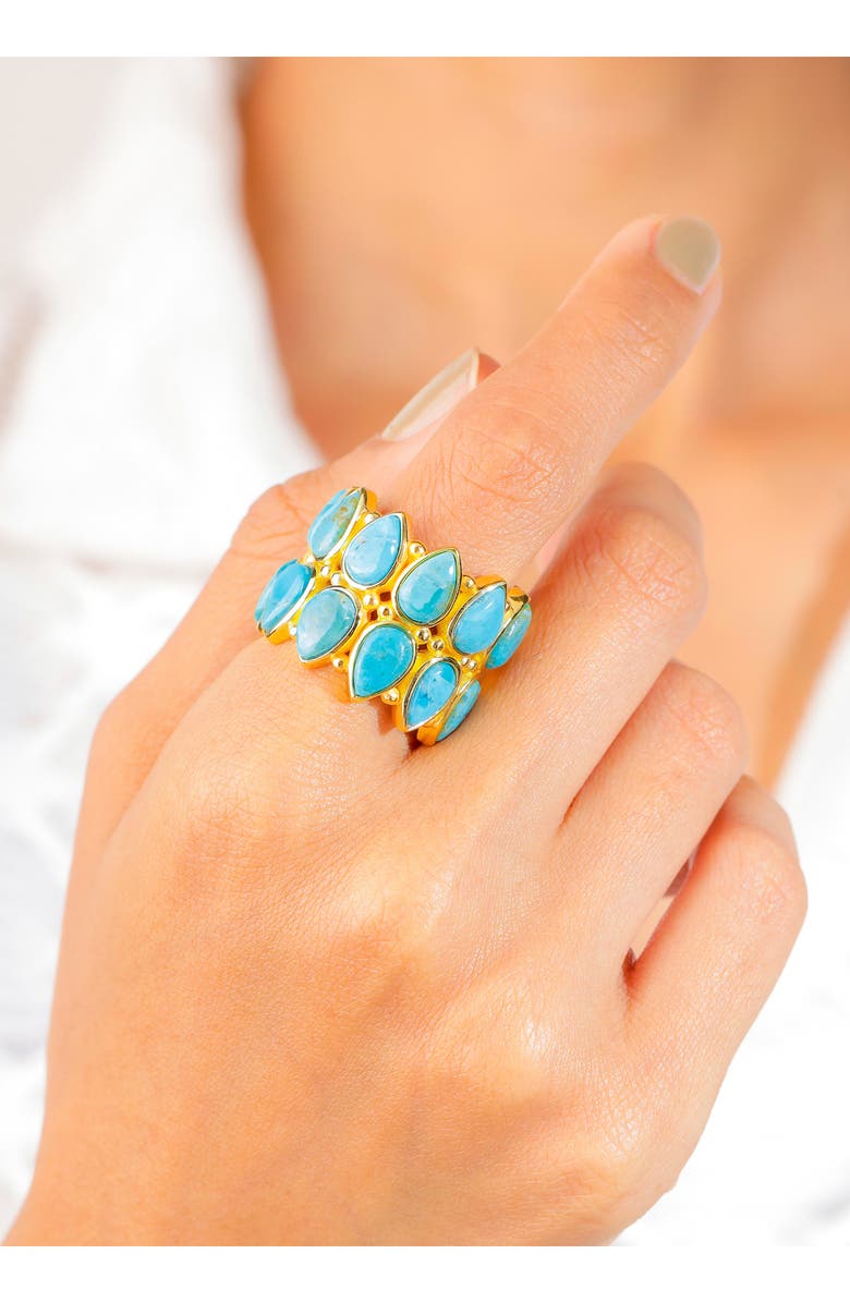 YS GEMS Layered Turquoise Ring, Alternate, color, Blue