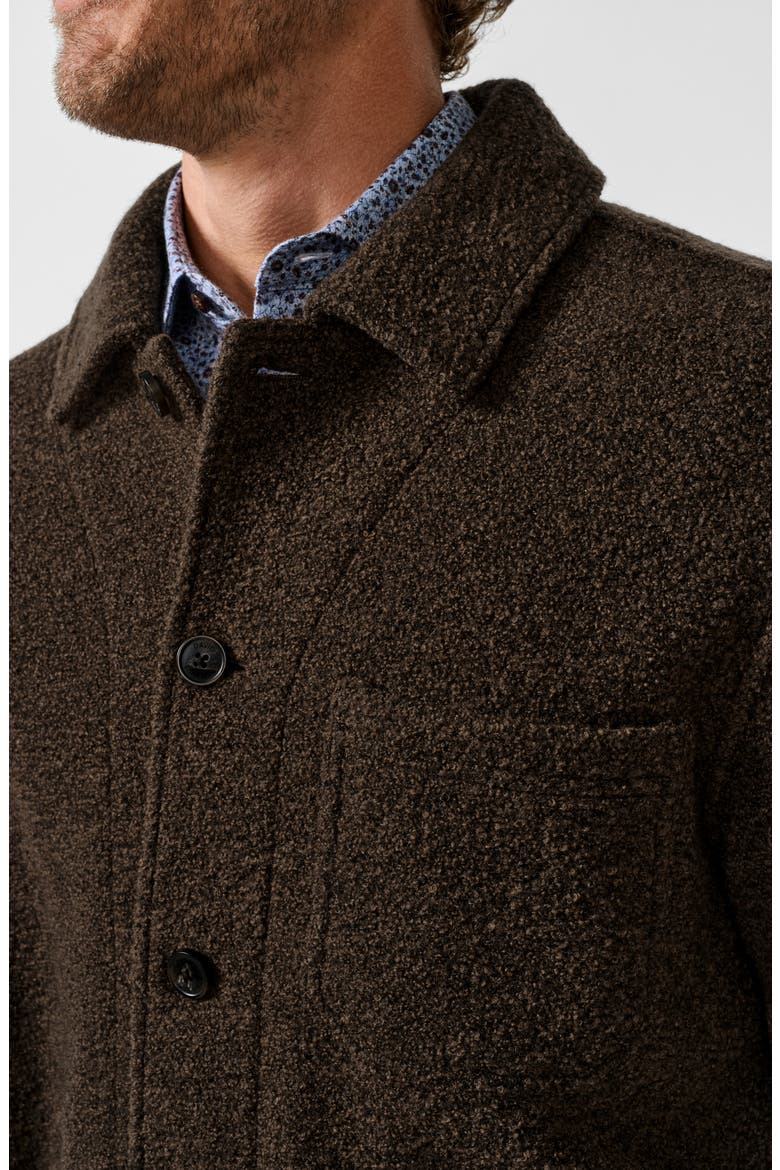 Wool & Cashmere Shirt Jacket, Alternate, color, CHOCOLATE