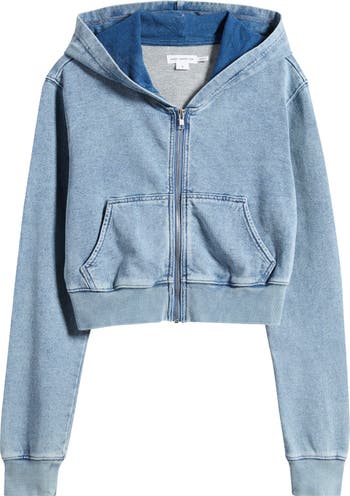 売れ筋商品|||グッドアメリカン ニット&セーター アウター レディース Women's Jeanius Cotton Zip-Up Hoodie Indigo900 JEANIUS ZIP UP HOODIE | INDIGO900 - GOOD AMERICAN