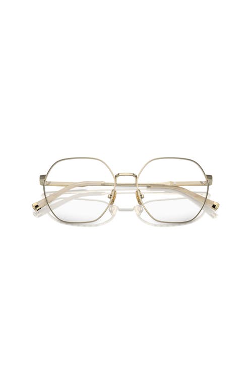 Brunello Cucinelli 55mm Irregular Optical Glasses In Gold