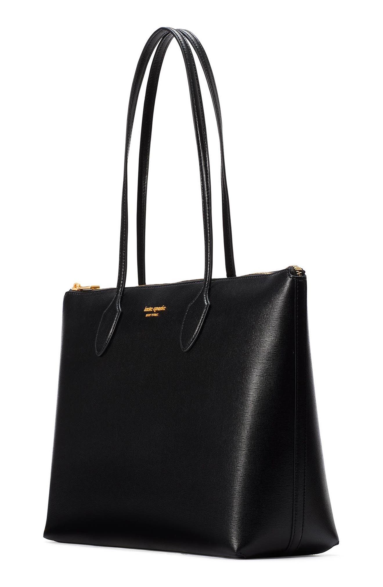 Kate Spade New York large bleecker leather tote, Alternate, color, Black