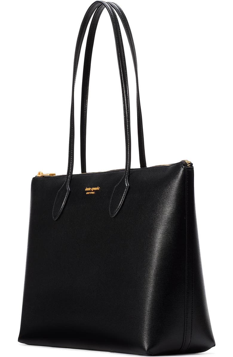 Kate Spade New York large bleecker leather tote, Alternate, color, Black
