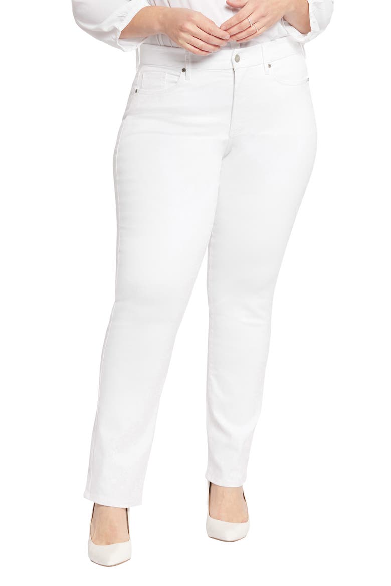 Marilyn Waist Match Straight Leg Jeans, Main, color, OPTIC WHITE