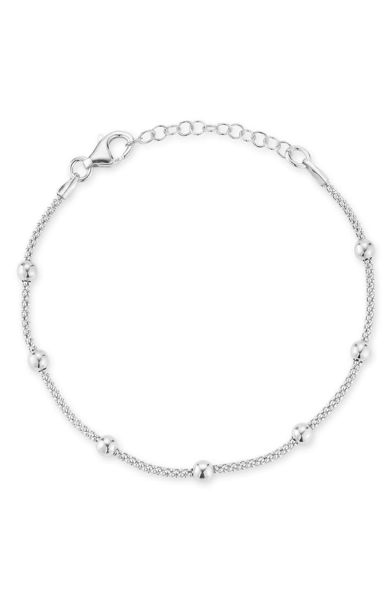 GLAZE JEWELRY Ball Bracelet, Main, color, Silver