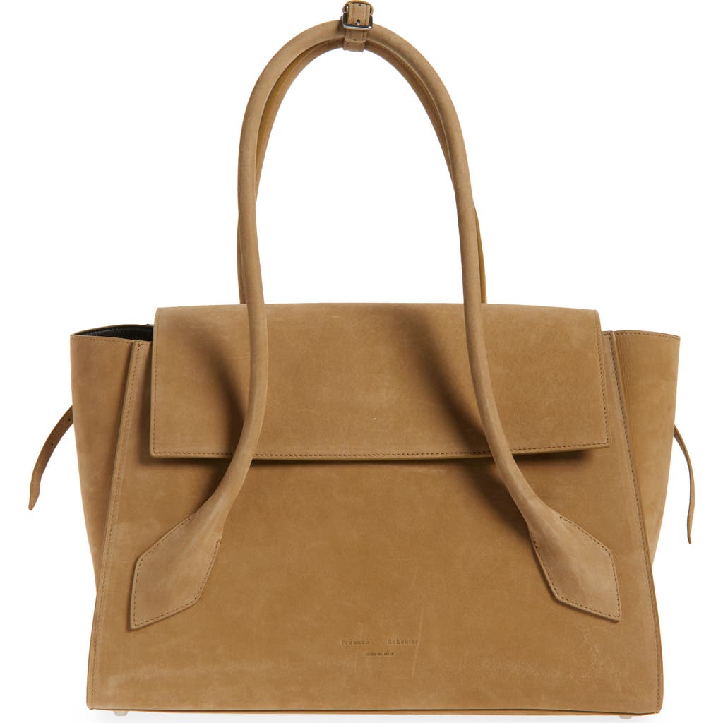 Proenza Schouler Tate East-west Satchel Bag In Nubuck Calfskin In Tobacco