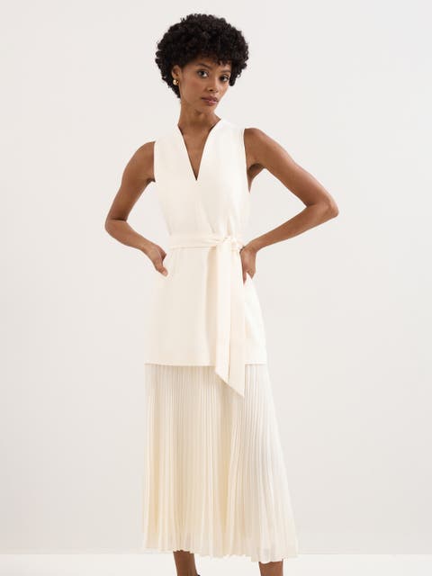 Pia Pleated Midi Dress
