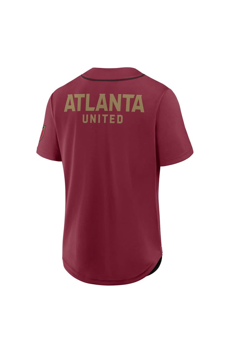 FANATICS Men's Fanatics Red Atlanta United FC Injury Time Baseball Jersey, Alternate, color, 