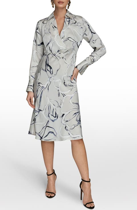 Long Sleeve Print Dress