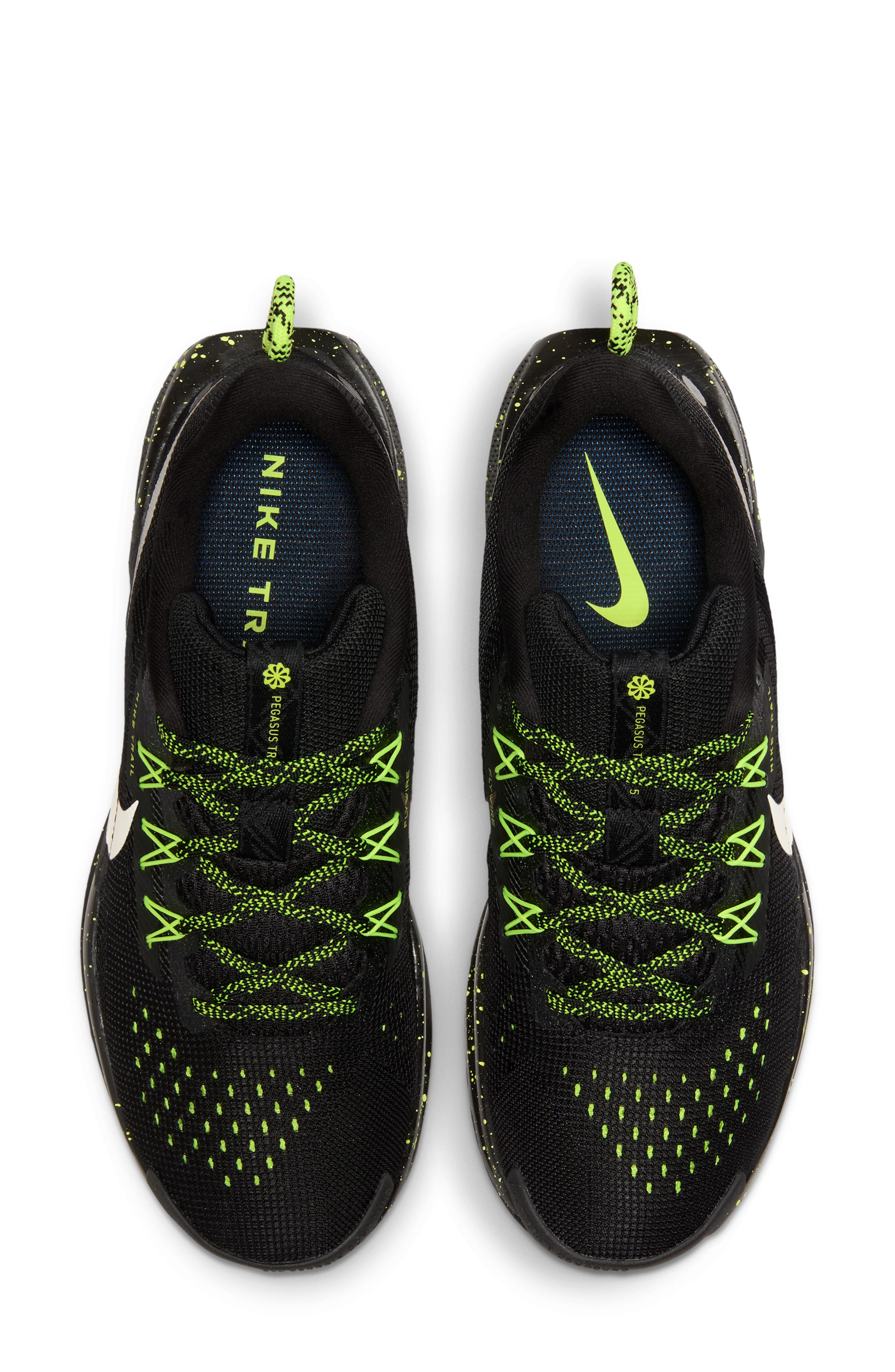 Nike ReactX Pegasus 5 Trail Running Shoe, Alternate, color, Black/ Volt Ice/ Phantom