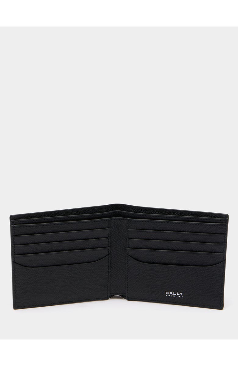 Bally Essential Wallet in Grained Leather, Alternate, color, Black+Palladio