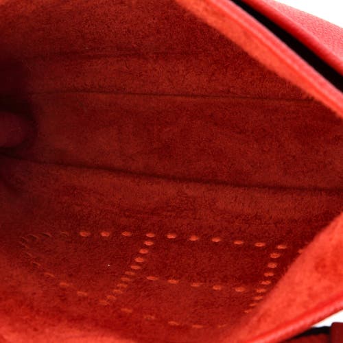 Pre-owned Hermes Hermes Evelyne Bag Gen Iii Clemence Pm In Red