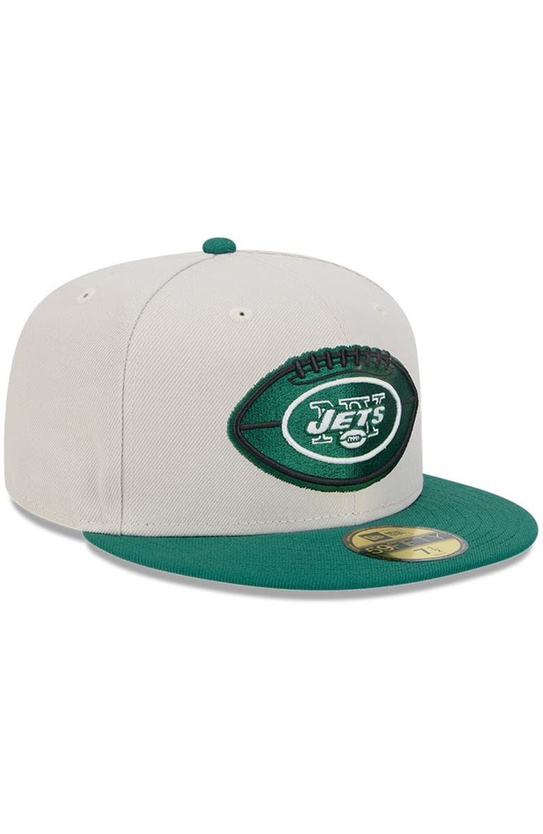 New Era Men's New Era Stone/Green New York Jets 2024 Sideline Historic 59FIFTY Fitted Hat, Alternate, color, Stone