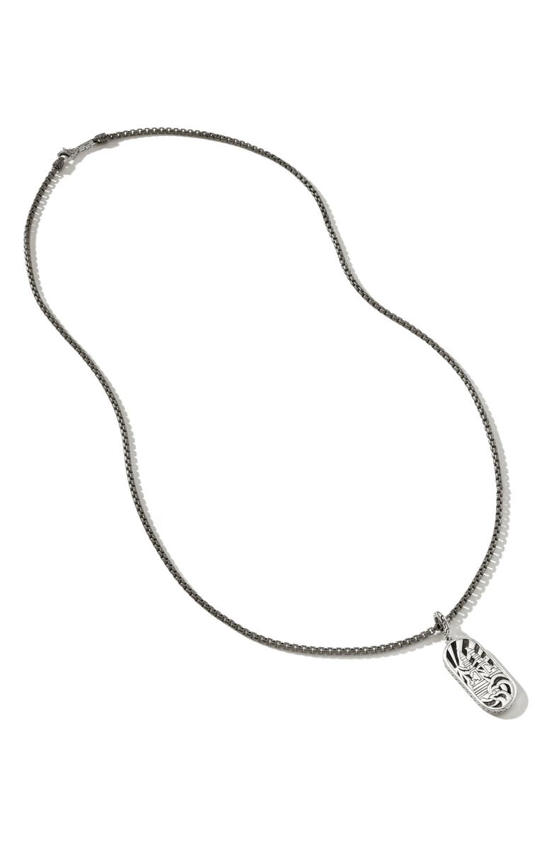 John Hardy Classic Chain Mixed Stone Pendant Necklace, Alternate, color, Black