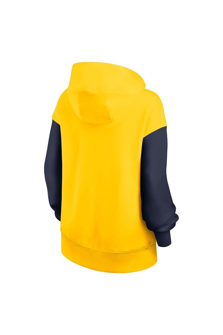 Women's Nike Maize/Navy Michigan Wolverines Oversized Legacy Phoenix Pullover Hoodie, Alternate, color, Maize
