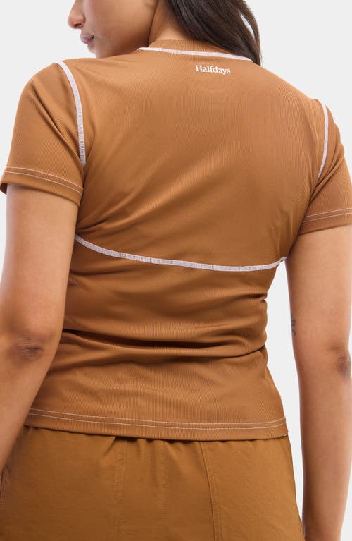 Halfdays Mollie Performance T-shirt In Nuthatch