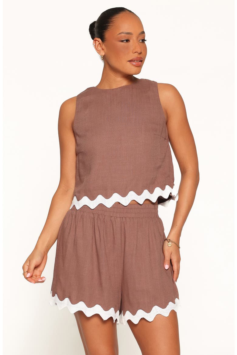 Gale 2-Piece Tank & Shorts Set, Alternate, color, BROWN CREAM