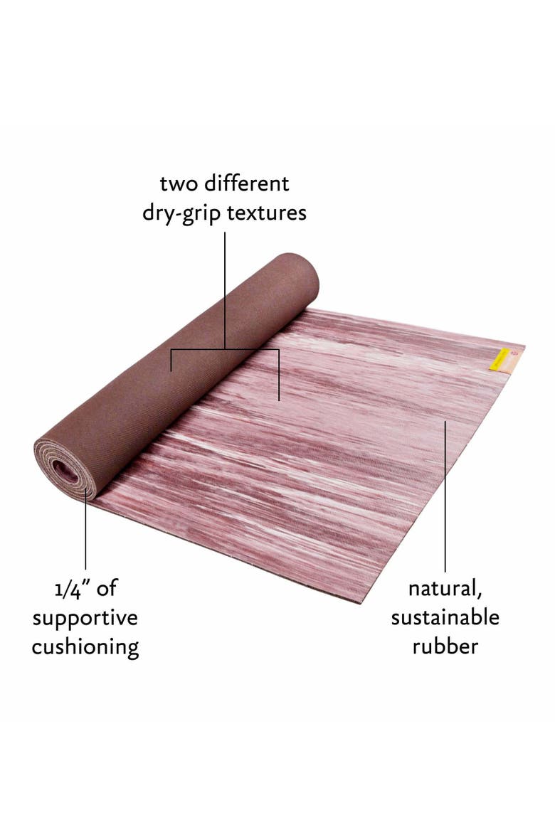 Para Rubber Yoga Mat, Alternate, color, Twilight Mauve