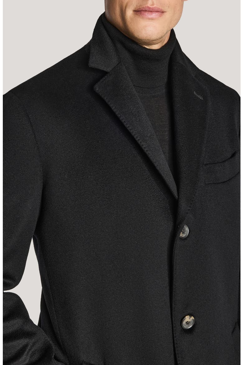 Wesley Wool & Cashmere Overcoat, Alternate, color, BLACK