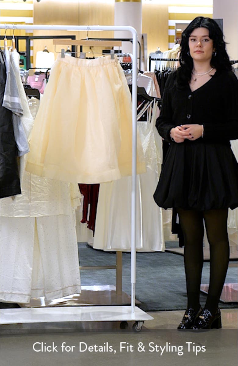 Organza Fit & Flare Midi Skirt, sales video thumbnail