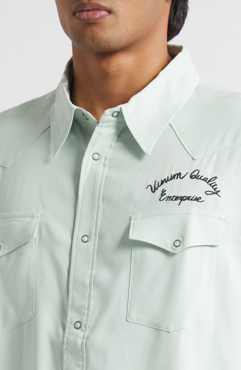 VISVIM Four Corners Western Shirt, Alternate, color, Light Green