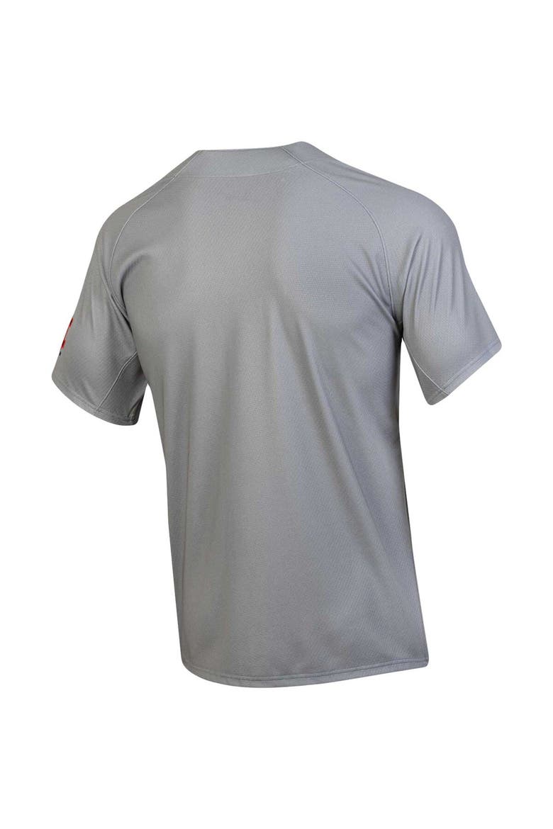 Men's Under Armour Gray Auburn Tigers Replica Baseball Jersey, Alternate, color, Gray