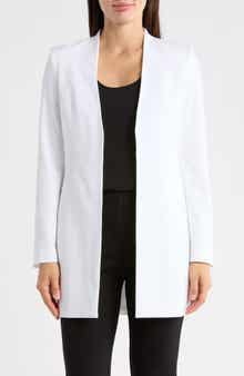 Calvin Klein Open Front Roll Sleeve Blazer