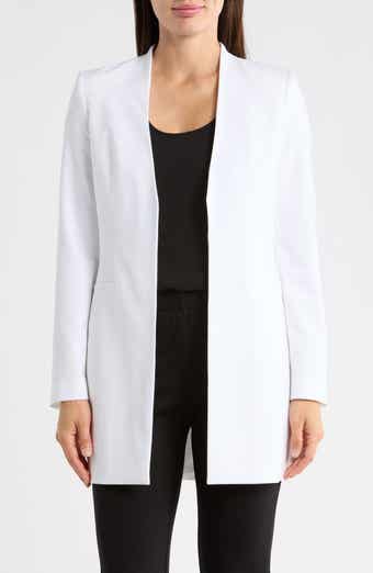 Calvin Klein Open Front Roll Sleeve Blazer