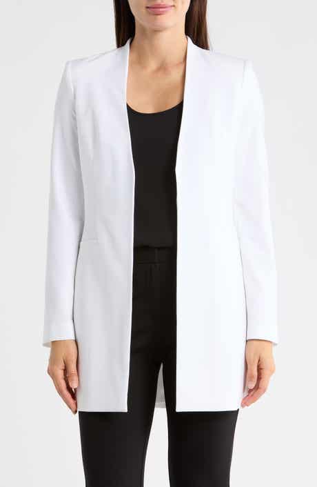 Calvin Klein Open Front Roll Sleeve Blazer