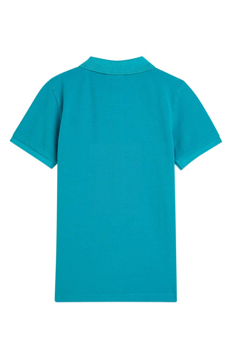 Scotch 
Soda Kids
 Logo Embroidered Piqué Polo, Alternate, color, Tahitian Teal