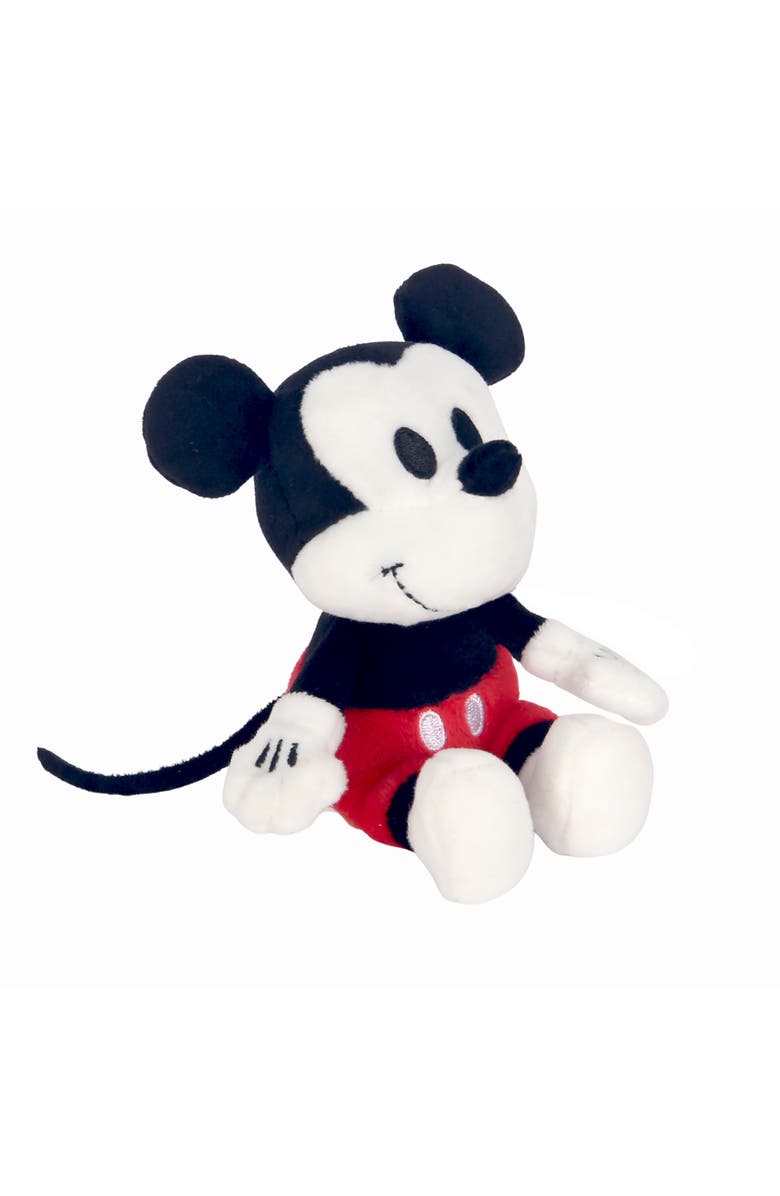 Lambs & Ivy Disney Baby Mickey Mouse Muslin Swaddle Blanket & Plush Gift Set, Alternate, color, White