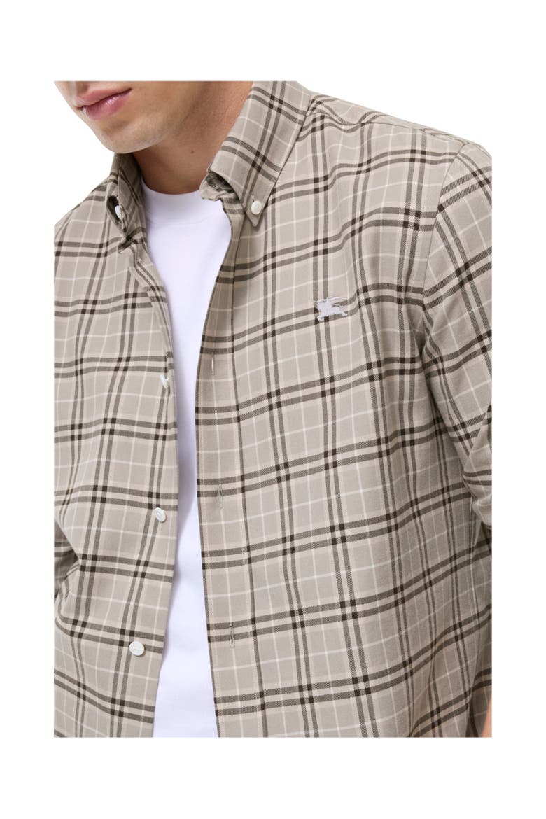 Relaxed Fit Check Cotton Shirt, Alternate, color, Dove grey