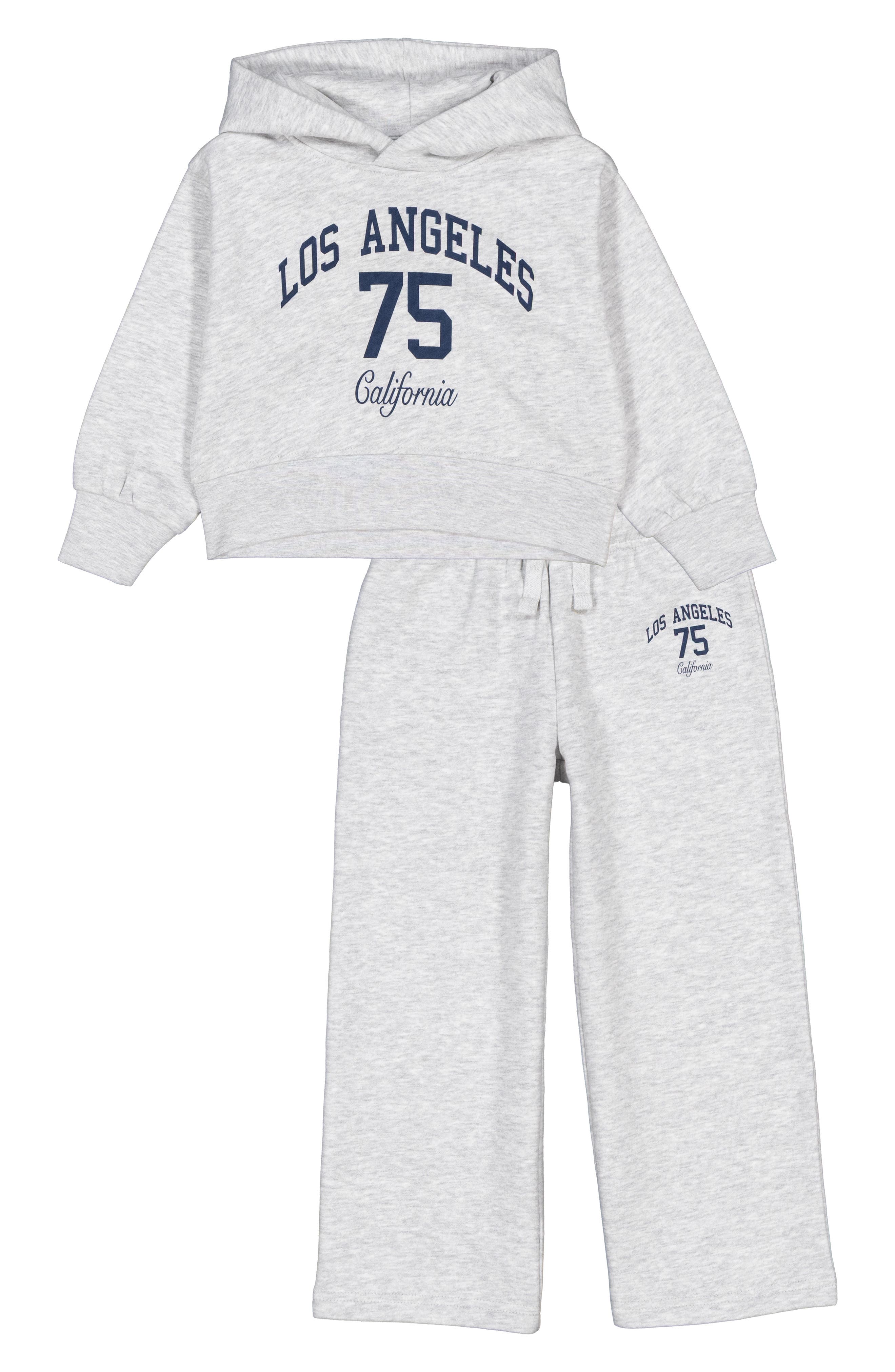 Joe's Jeans Kids' Hoodie & Wide Leg Sweatpants Set