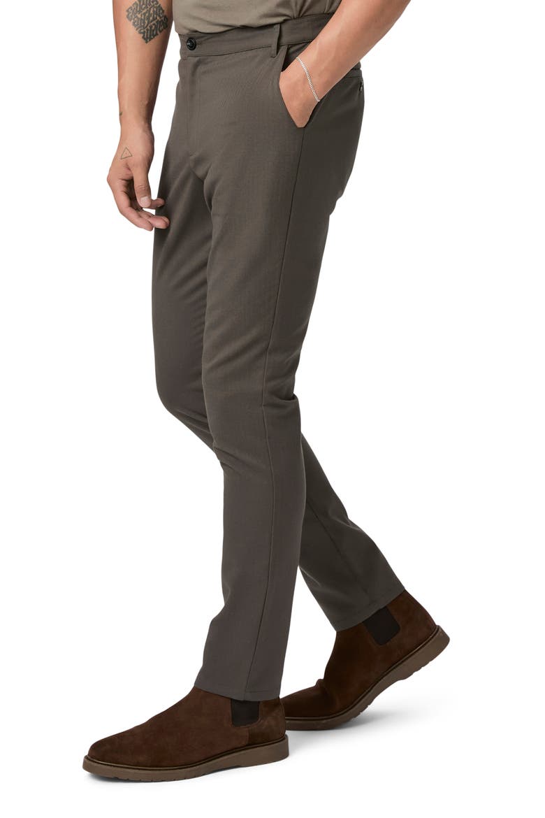 Stafford Herringbone Slim Fit Knit Pants, Alternate, color, DARK EVERGLADE